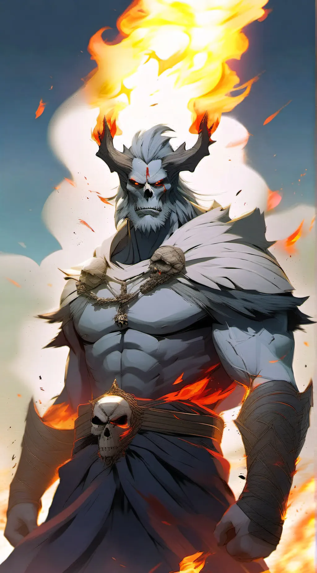 ai character:  GOD OF ANGER background