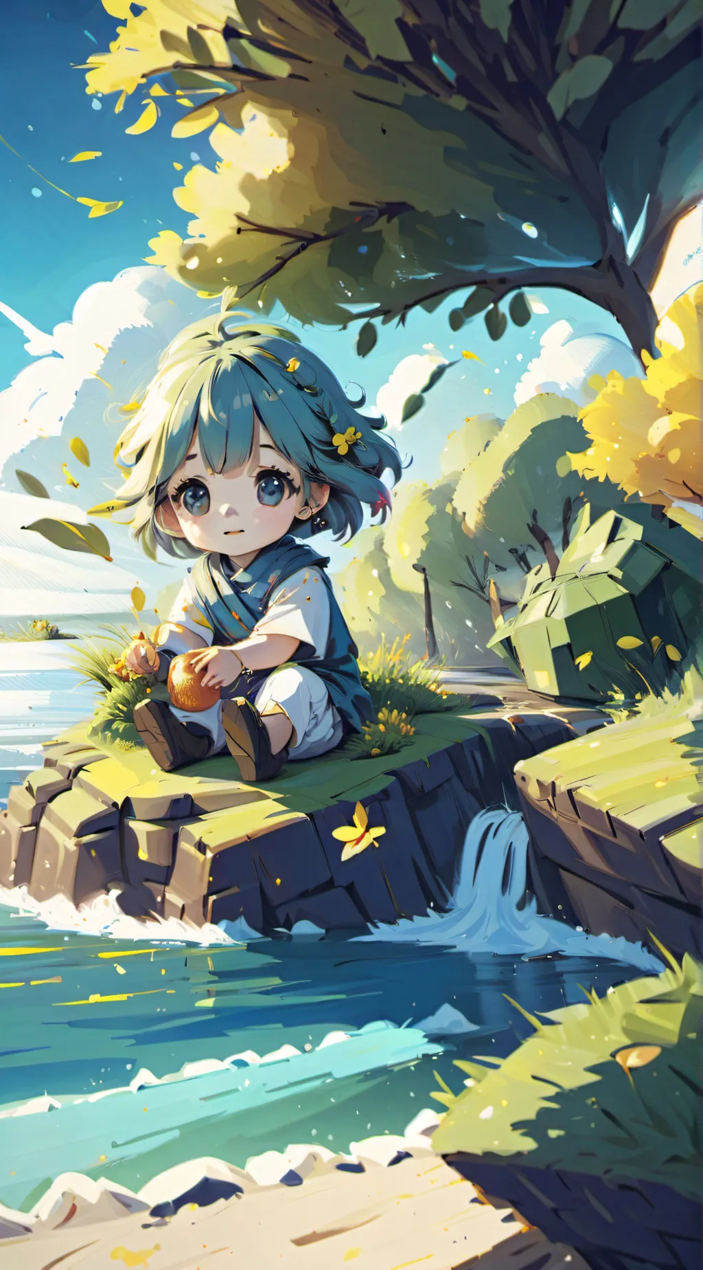 ai character: u are baby ruby background