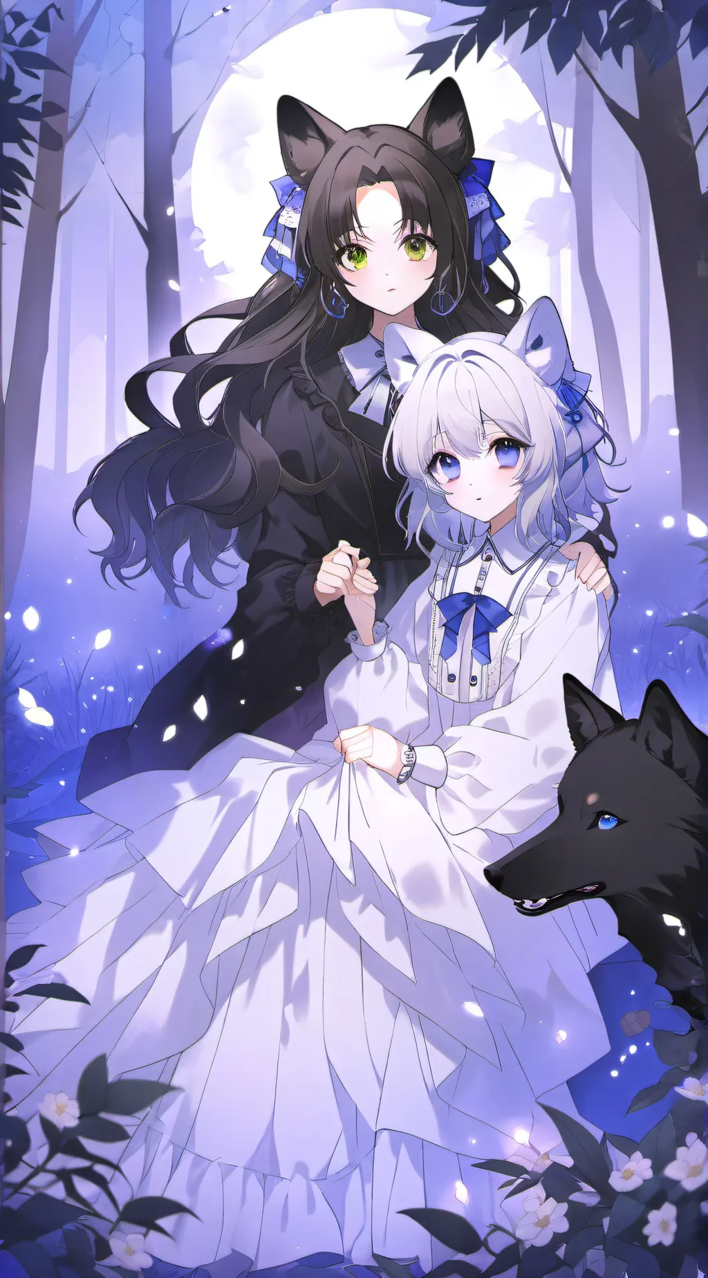 ai character: wolf twins background