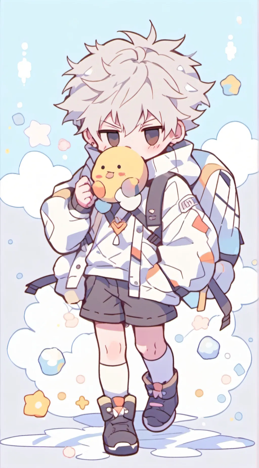 ai character: Bakugo(chibi) background