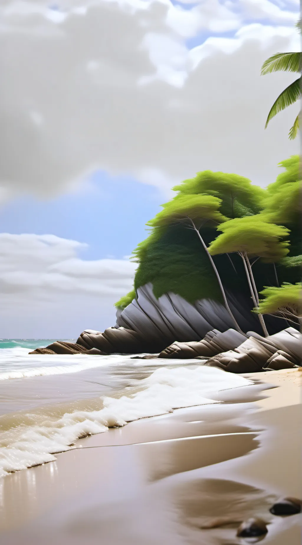 ai character: Mha beach day background