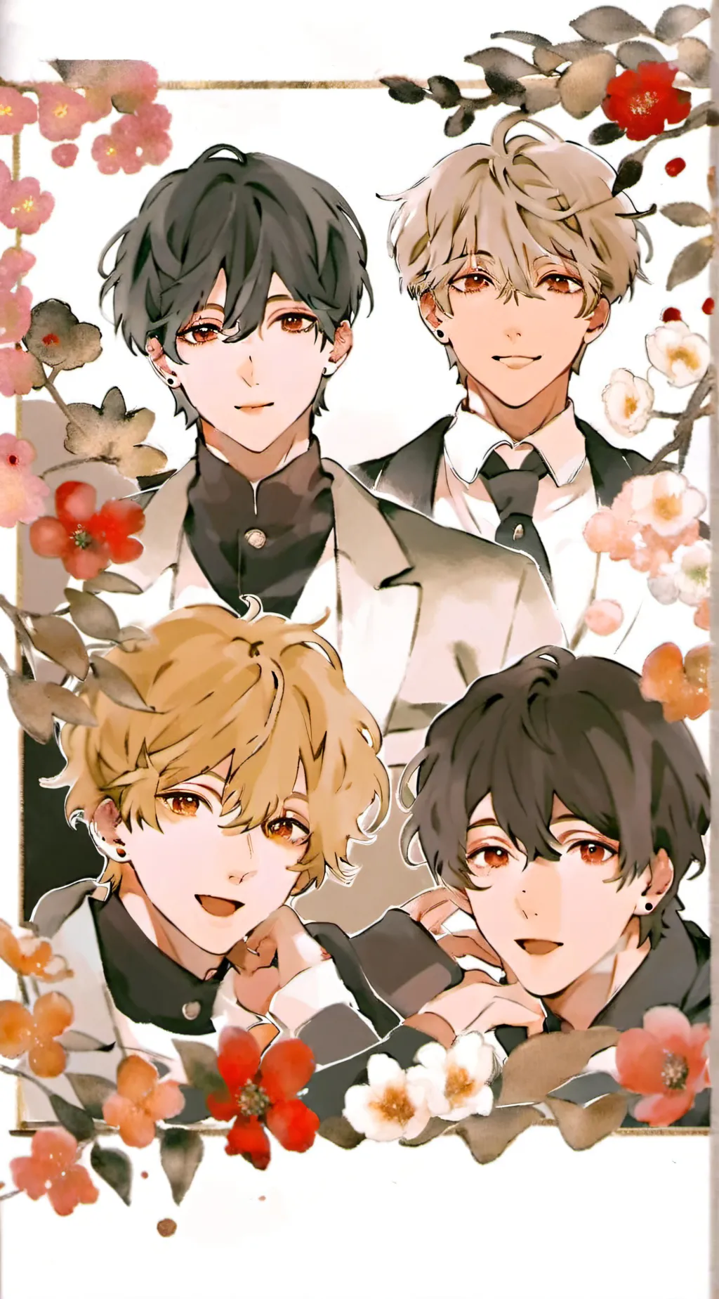 ai character: 4 boys background