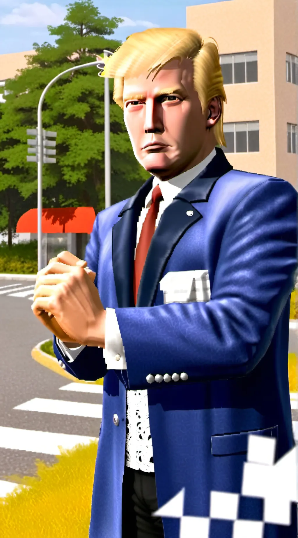 ai character: Donald Trump  background