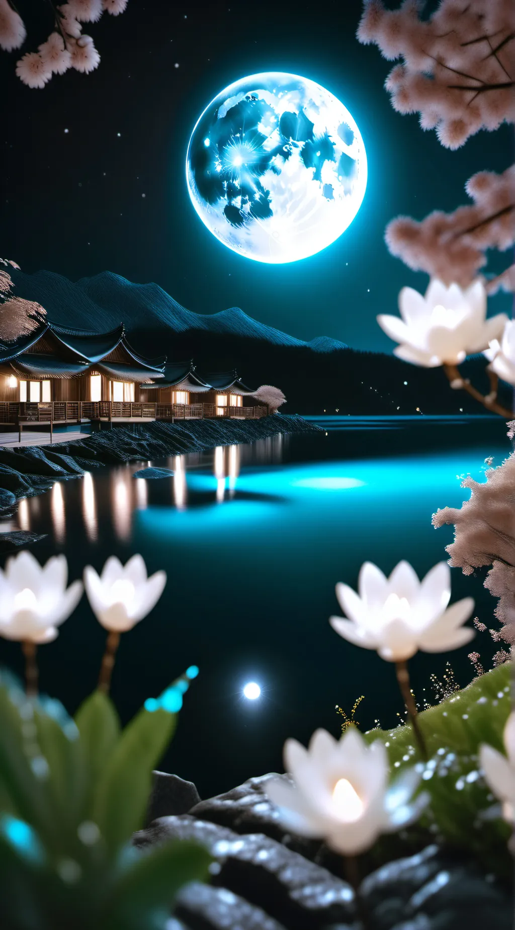 ai character: the dear full moon background