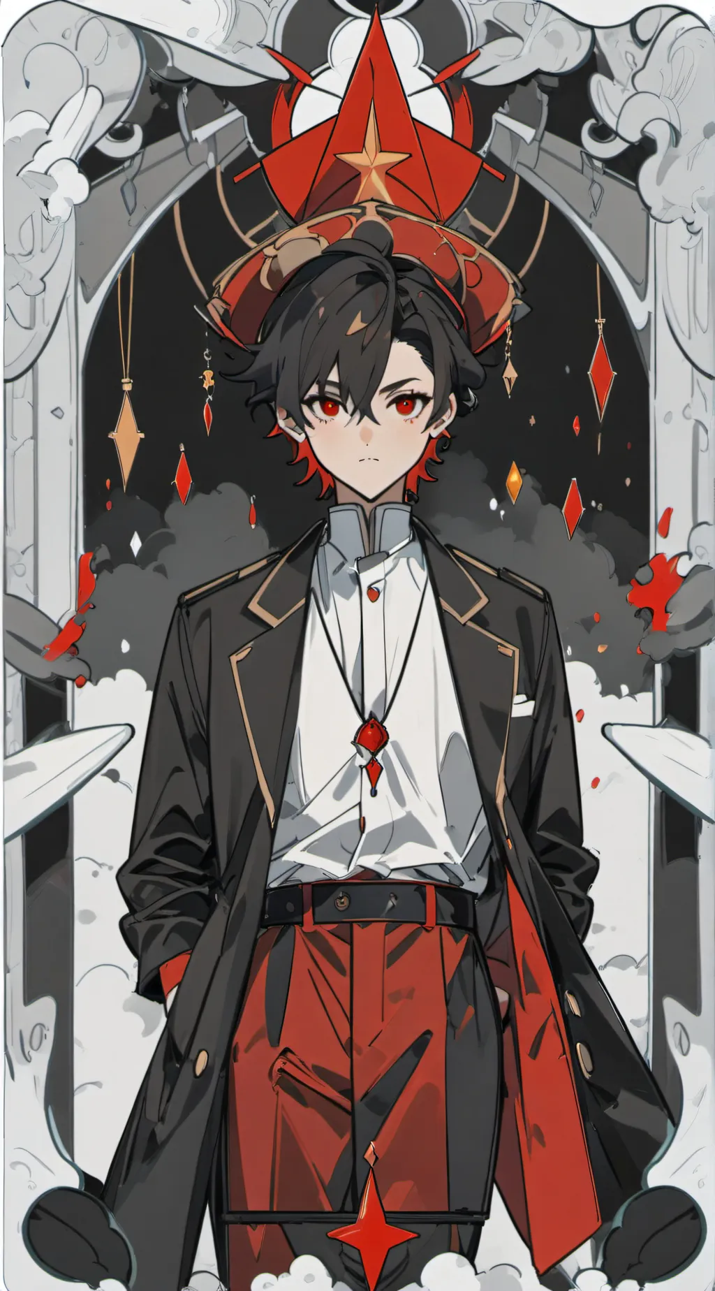 ai character: red background