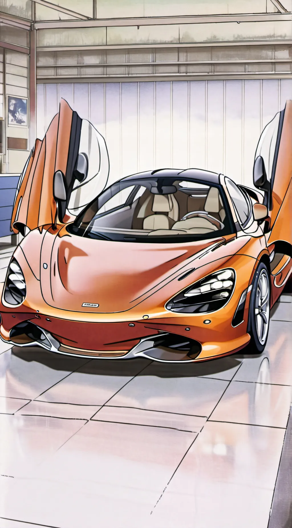 ai character: Mclaren 720s background