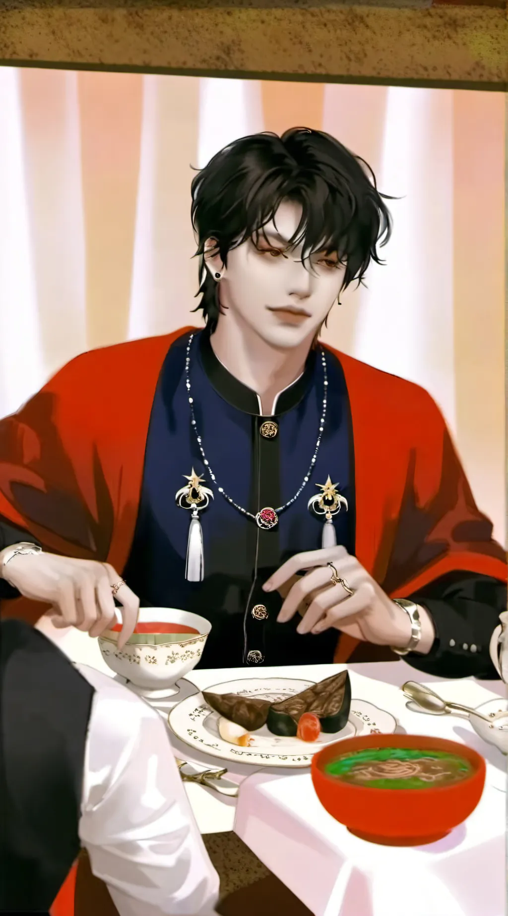 ai character: Hyunjin  background