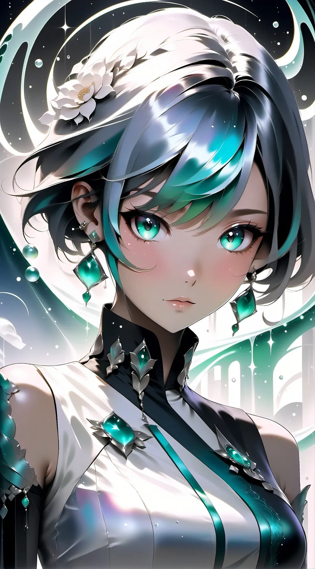 ai character: Aqua background