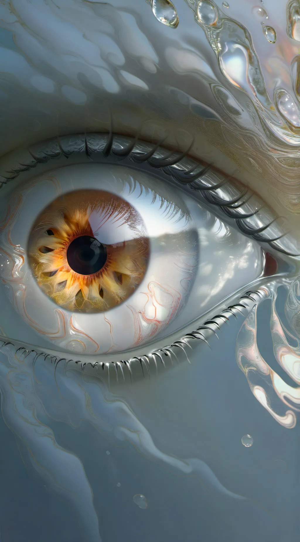 ai character: the eye of the sea background