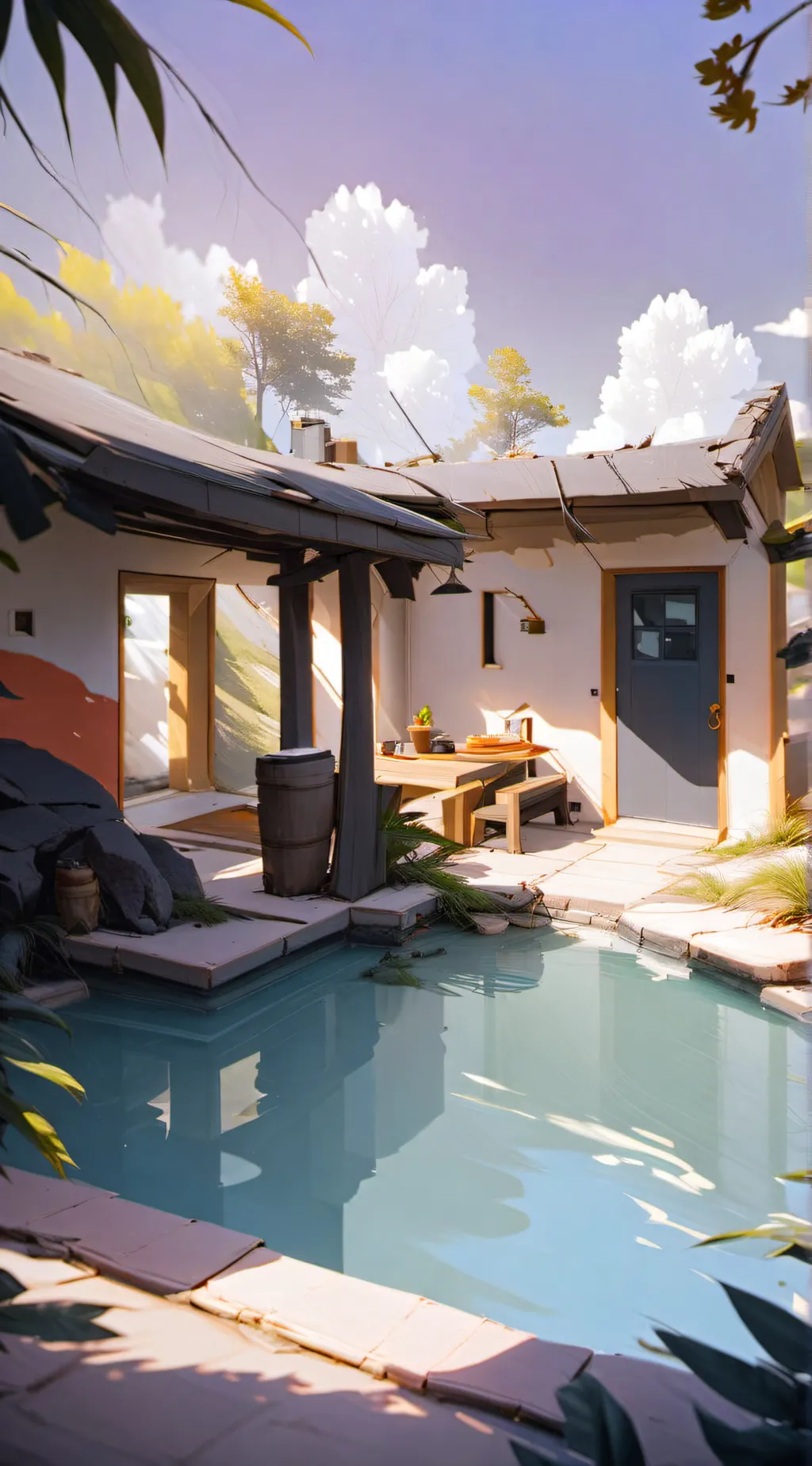 ai character: tadc pool party background