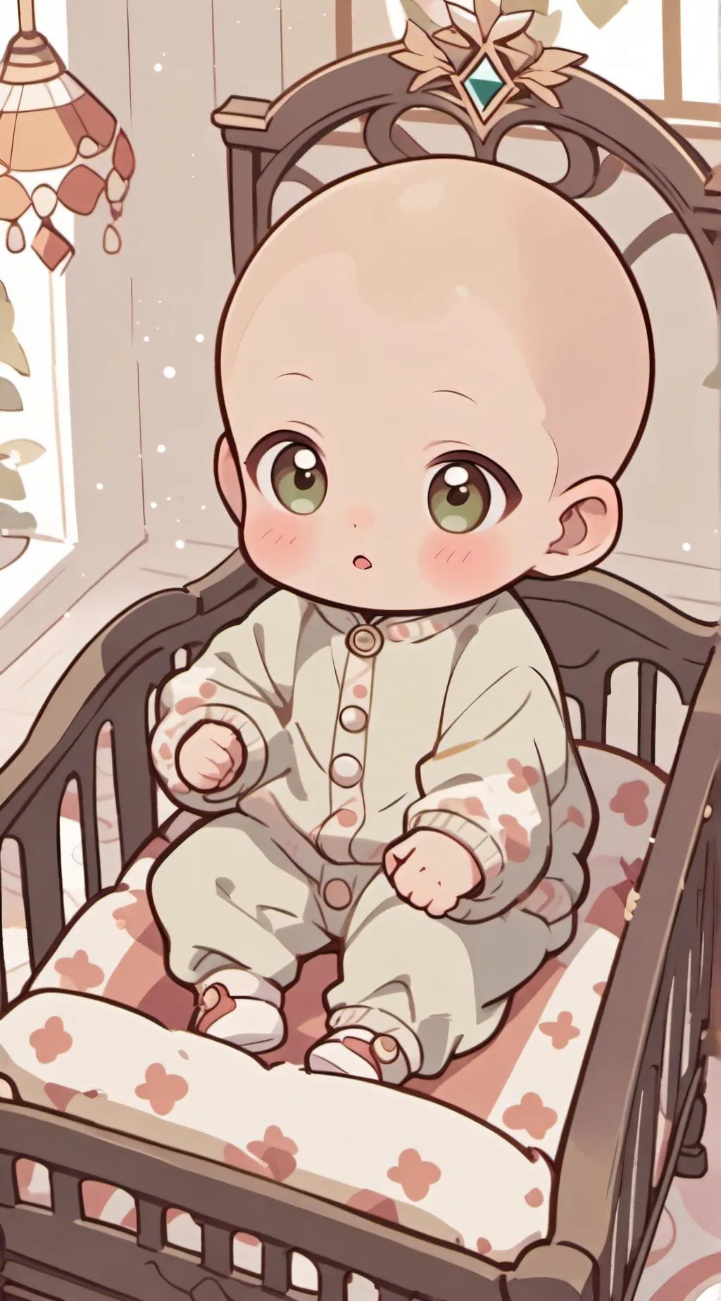 ai character: baby  background