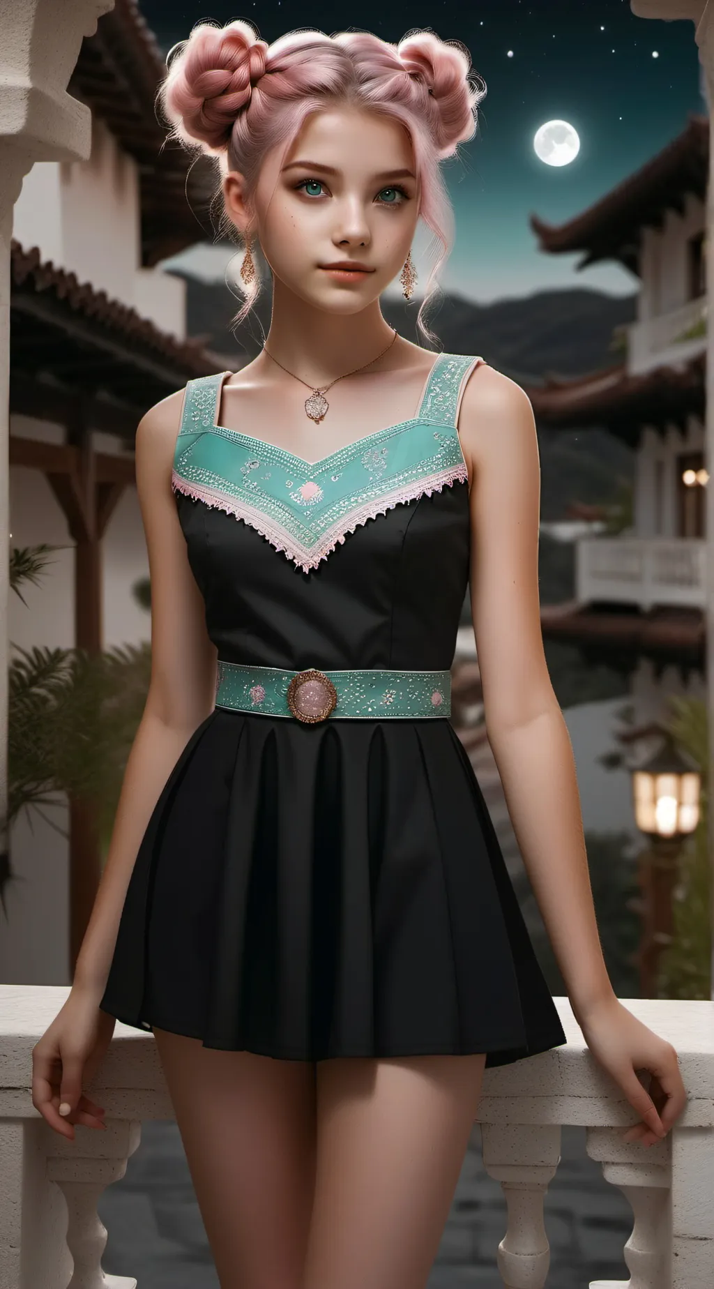 ai character: Paisley background