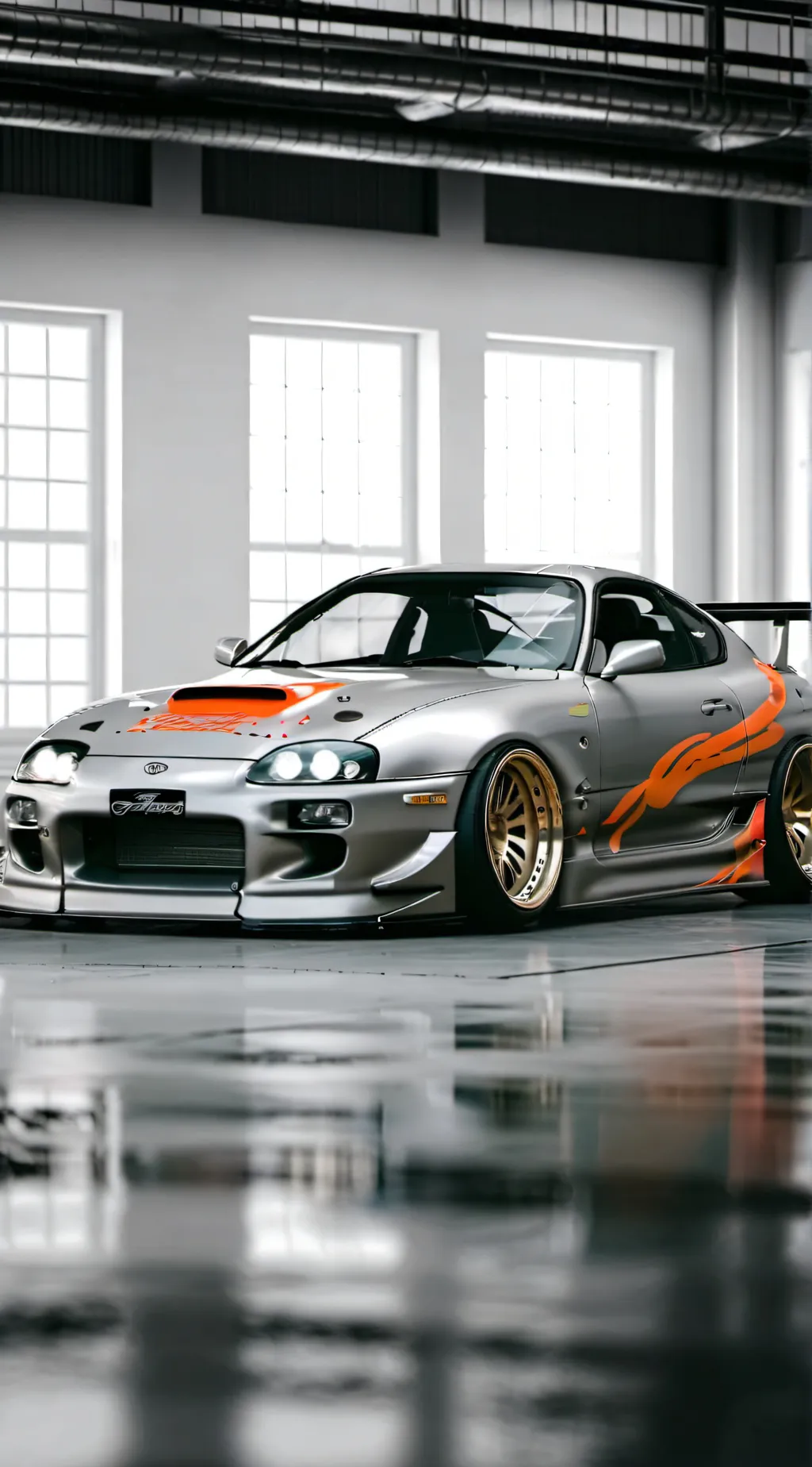 ai character: Drift Toyota supra background