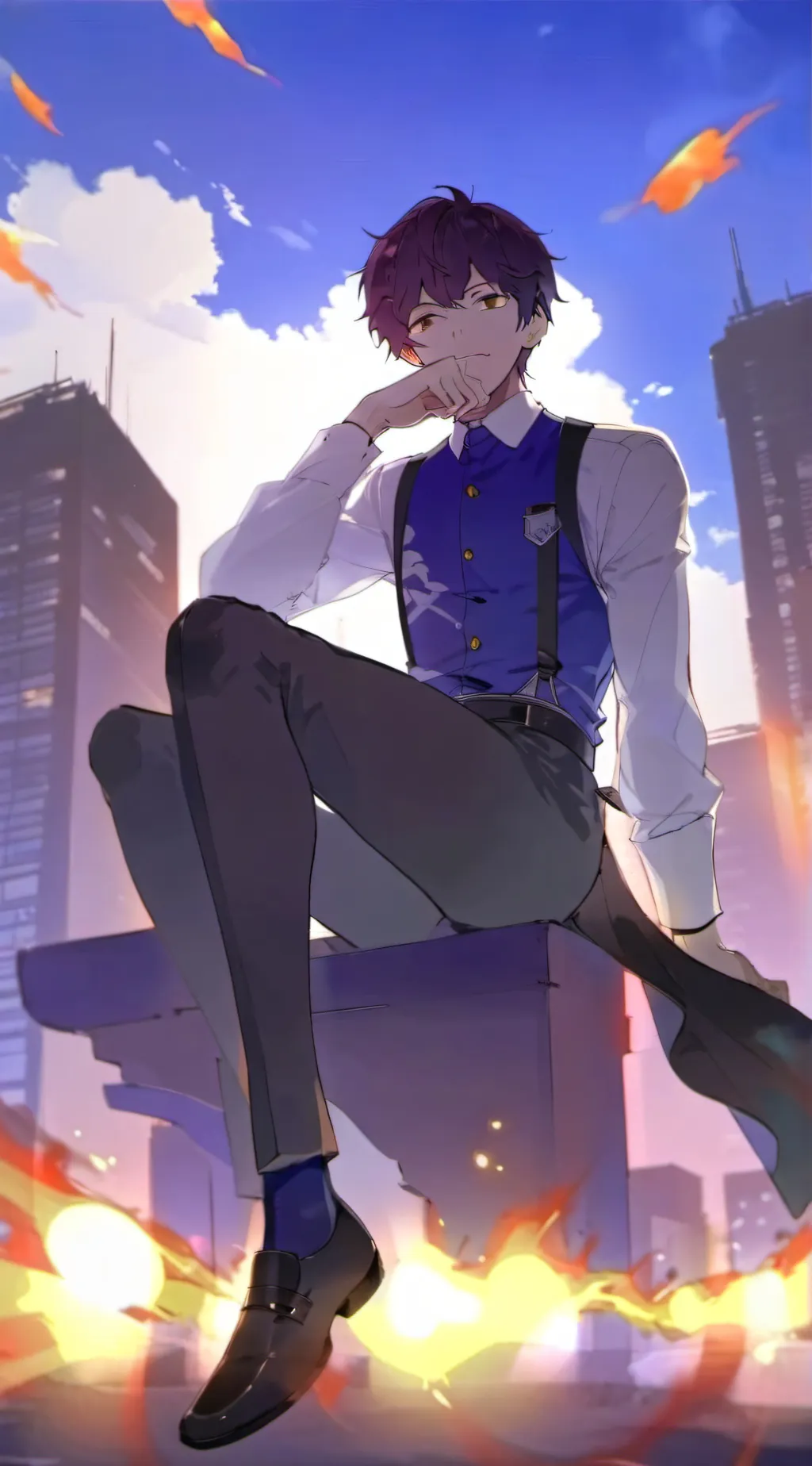 ai character: mineta in normal background