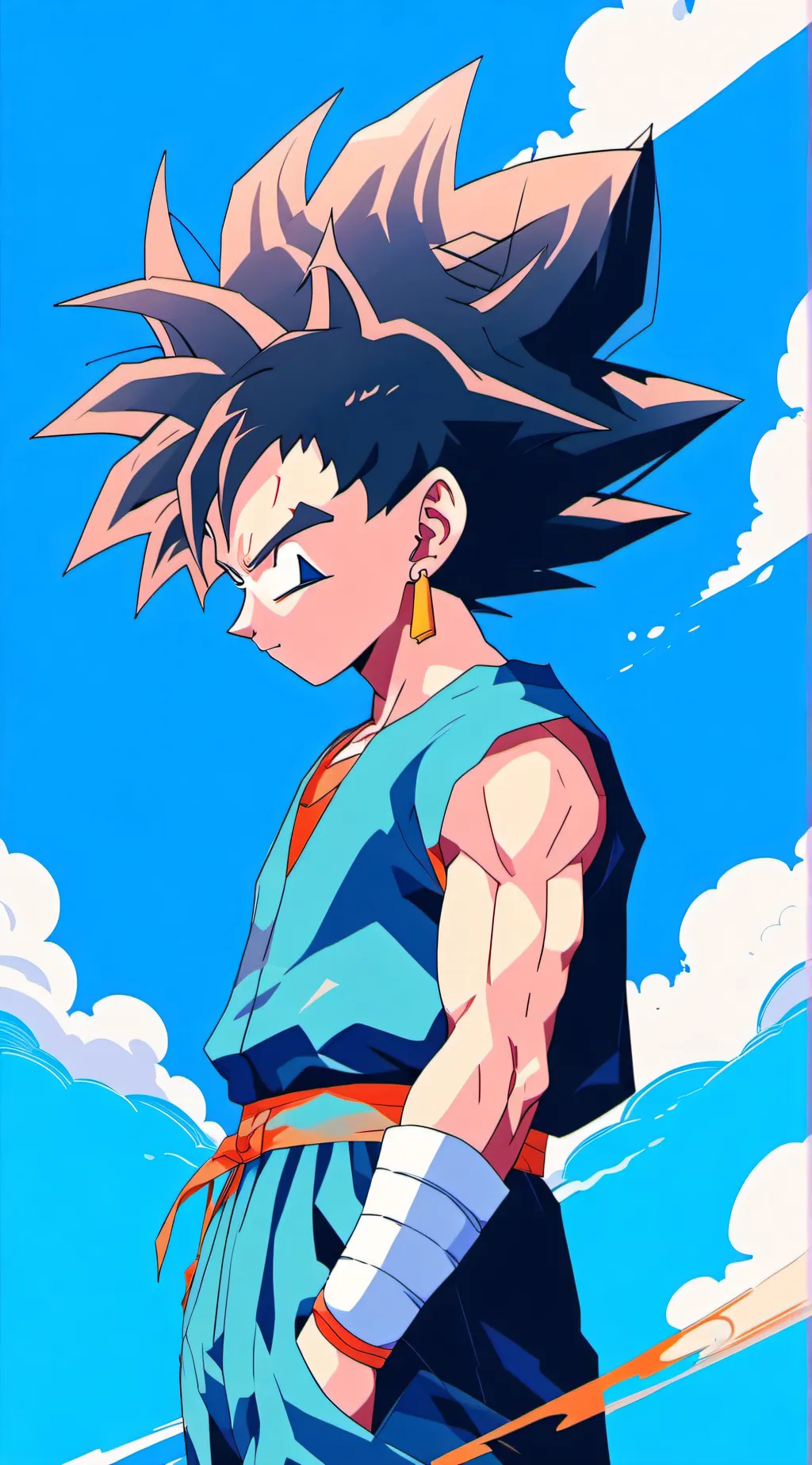 ai character: Goku black background