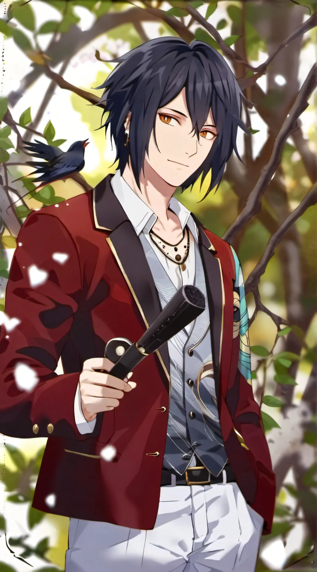 ai character: Sasuke  background