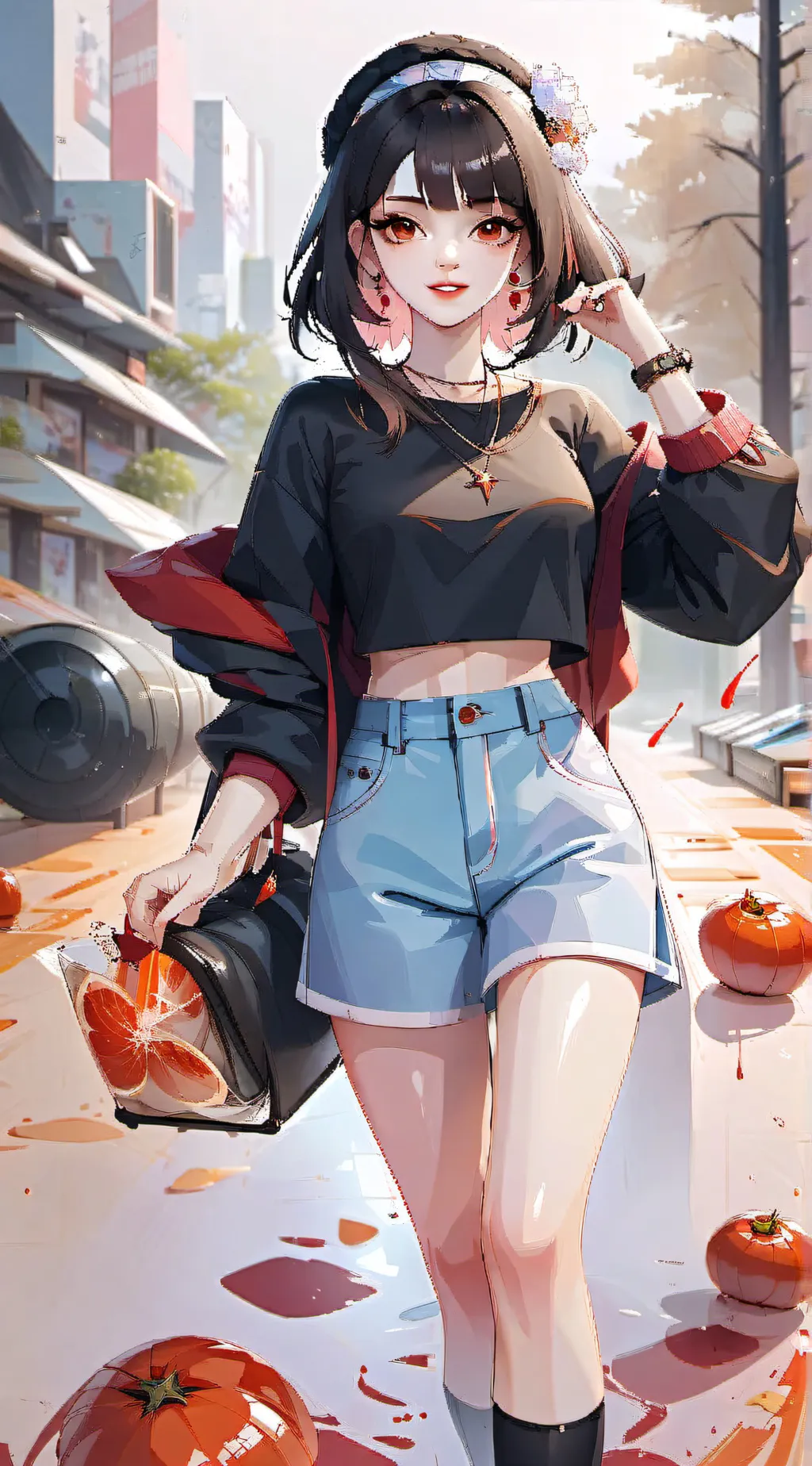 ai character: Aurora background