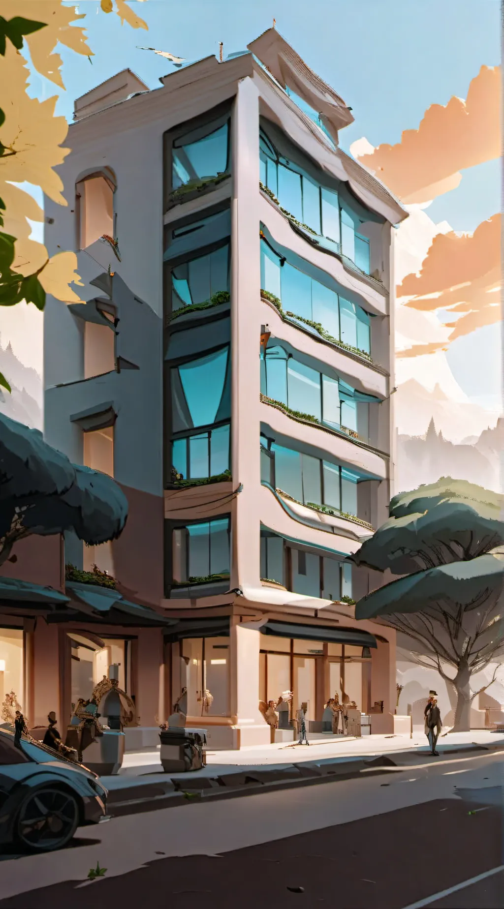 ai character: Pro hero Agencys background