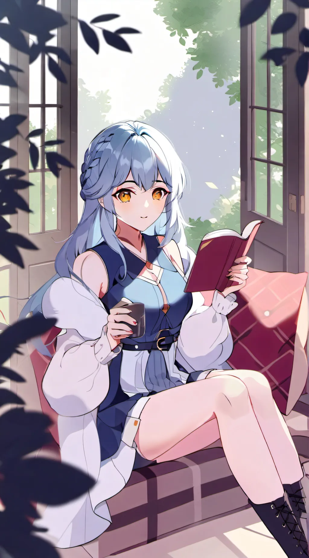 ai character: sweet girl  background