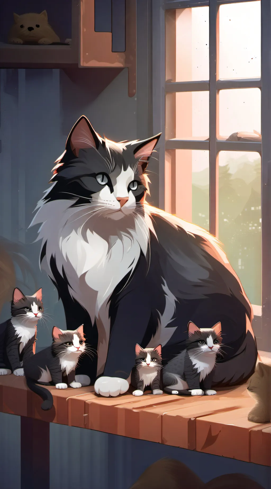 ai character: cat background