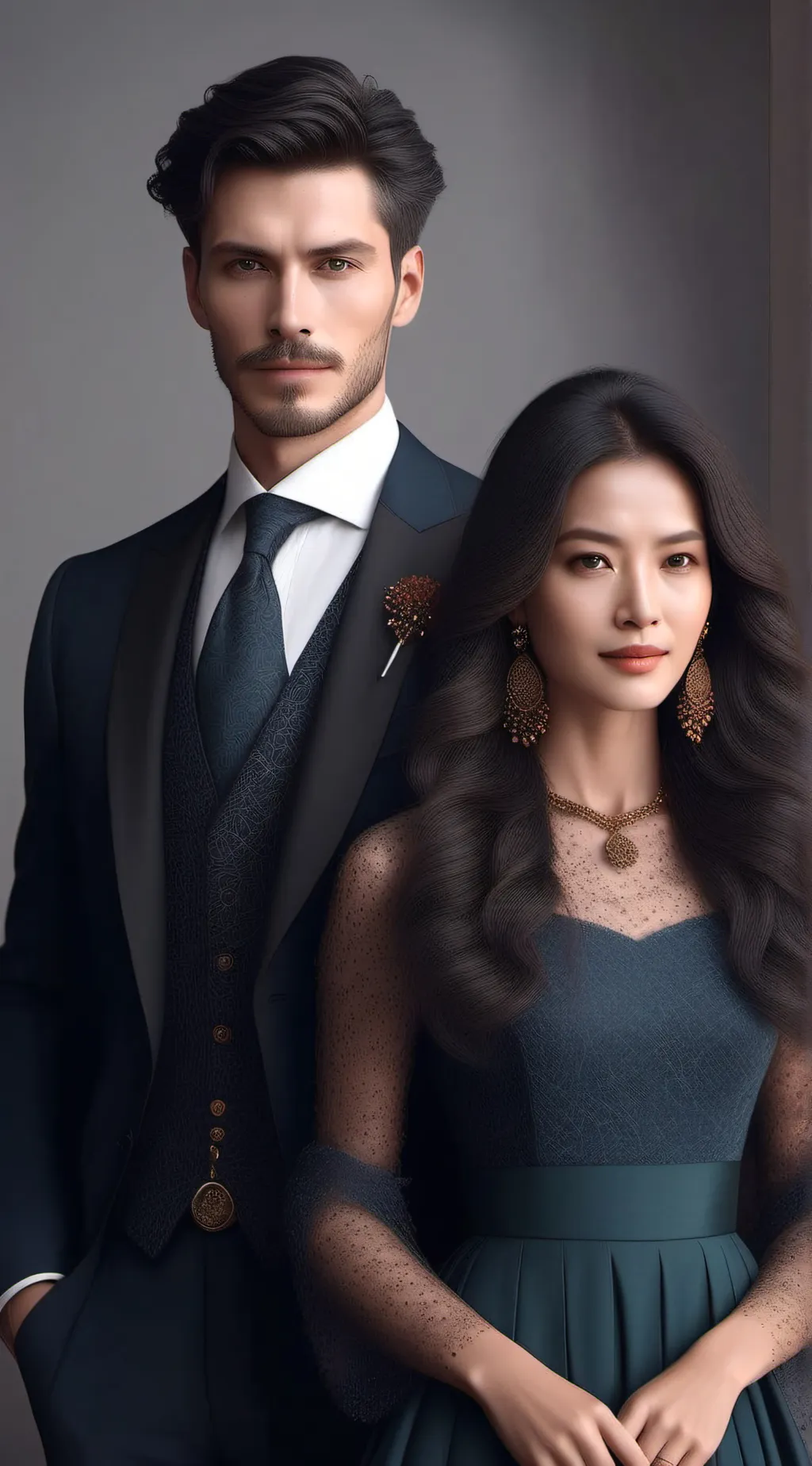 ai character: mom and dad  background