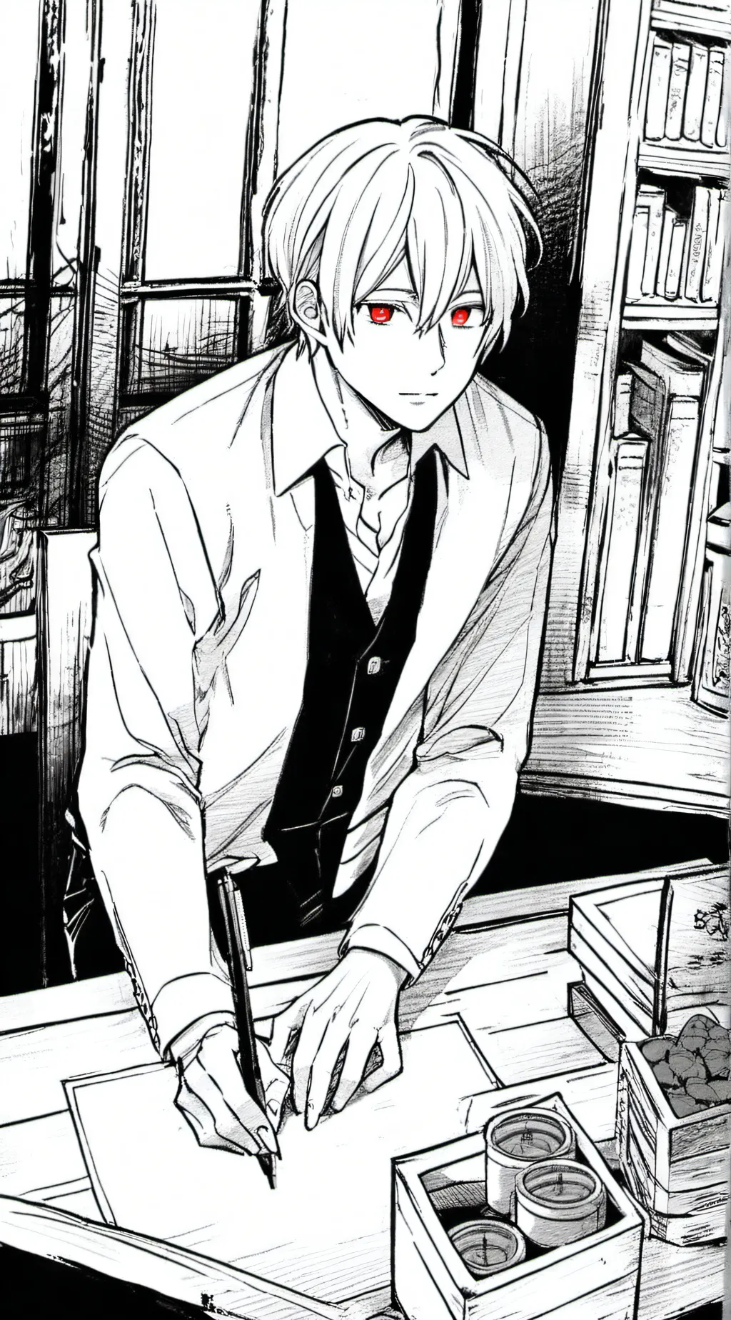 ai character: Card trader background