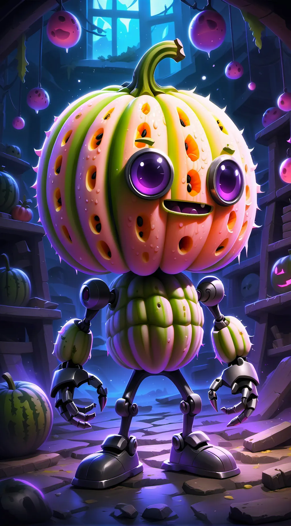 ai character: melon playground background