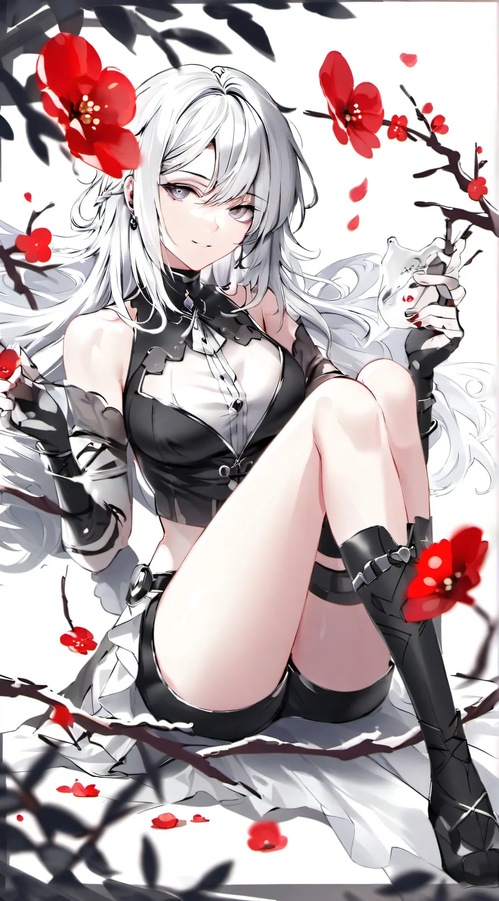 ai character: Red background