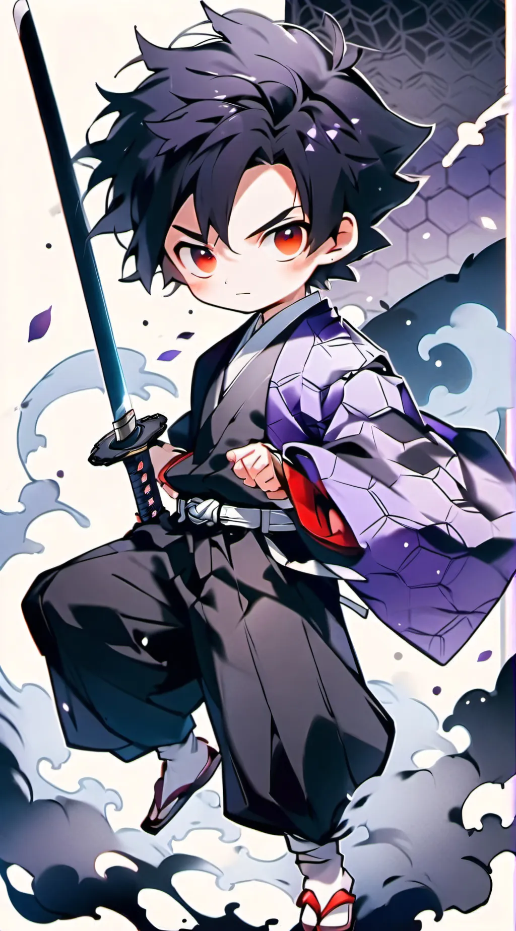 ai character: hot day upper moon background