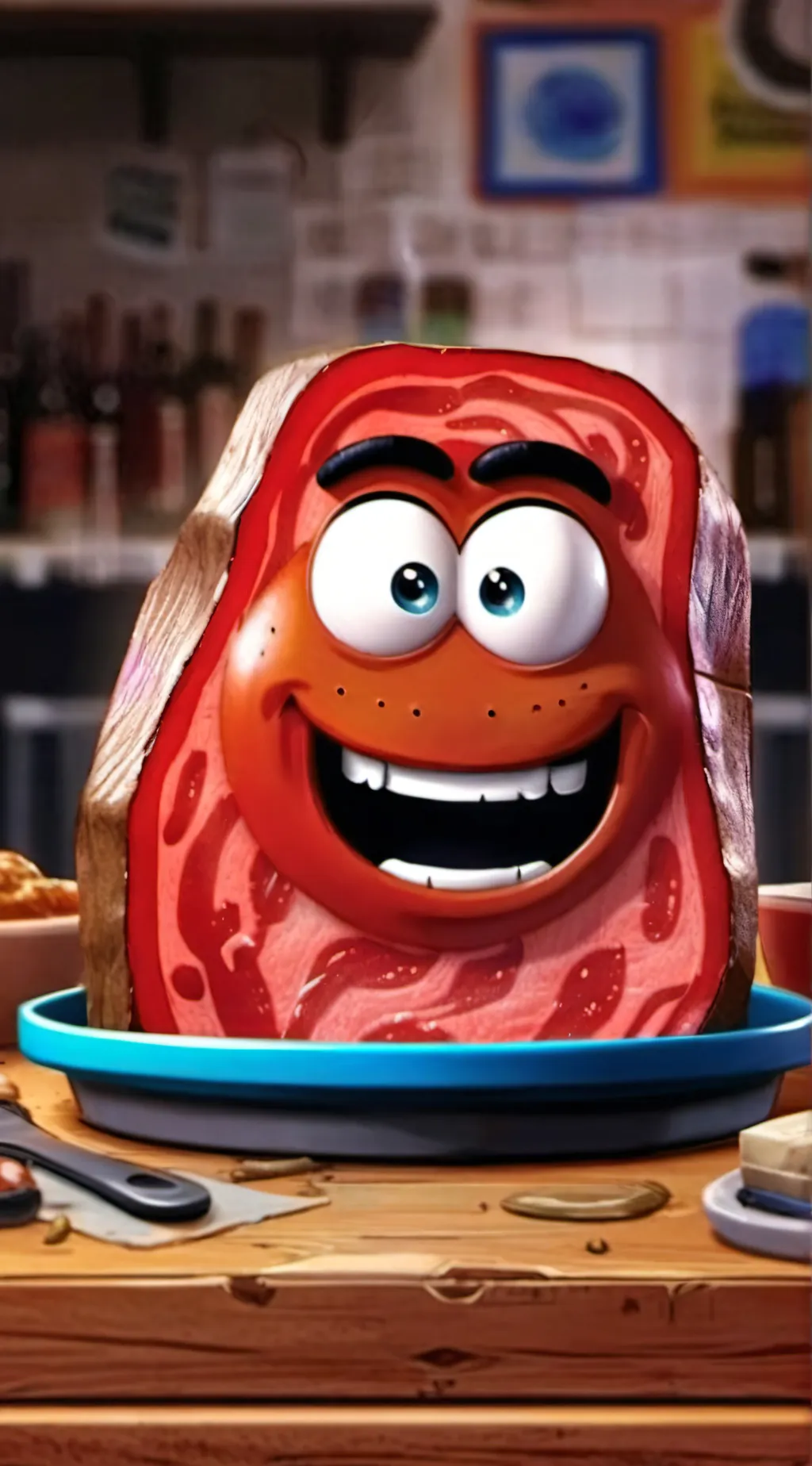 ai character: charlie the steak background