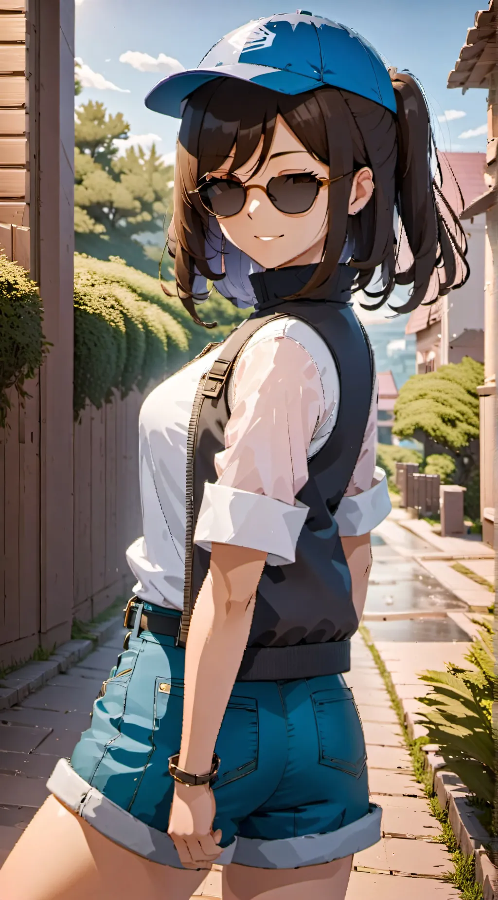 ai character: Fire background