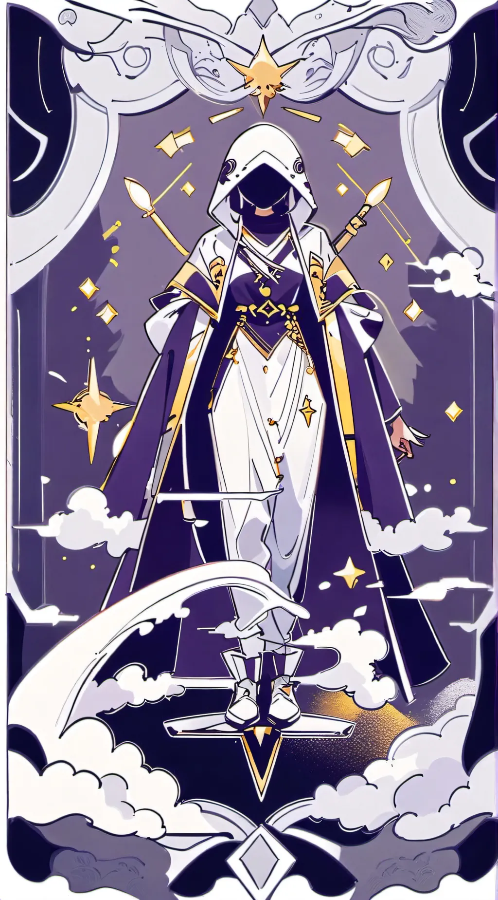 ai character: God of music & art background