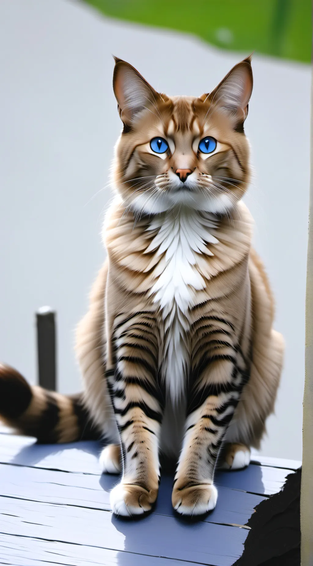 ai character: Brownstripe background