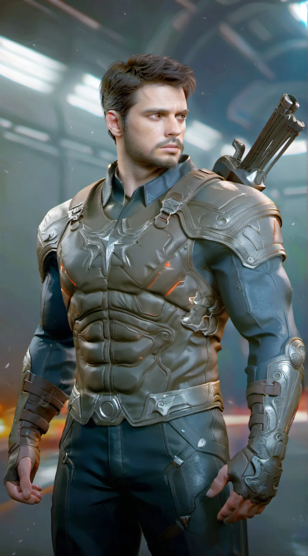 ai character: Bucky Barnes background