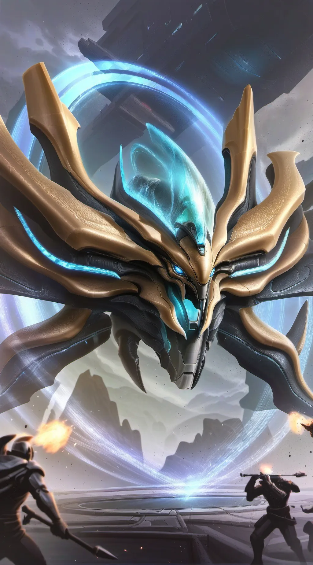 ai character: alien  background