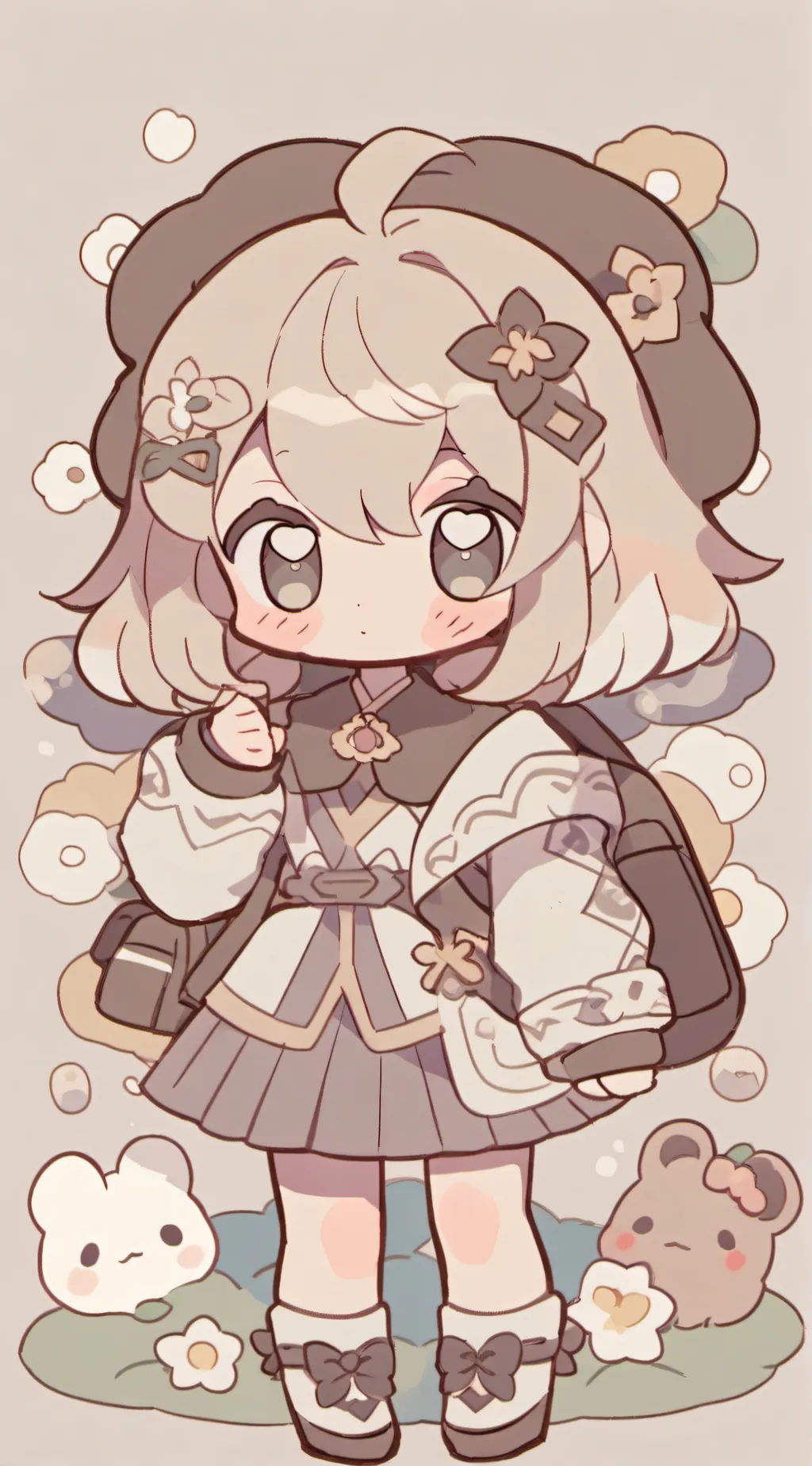 ai character: macaroni background