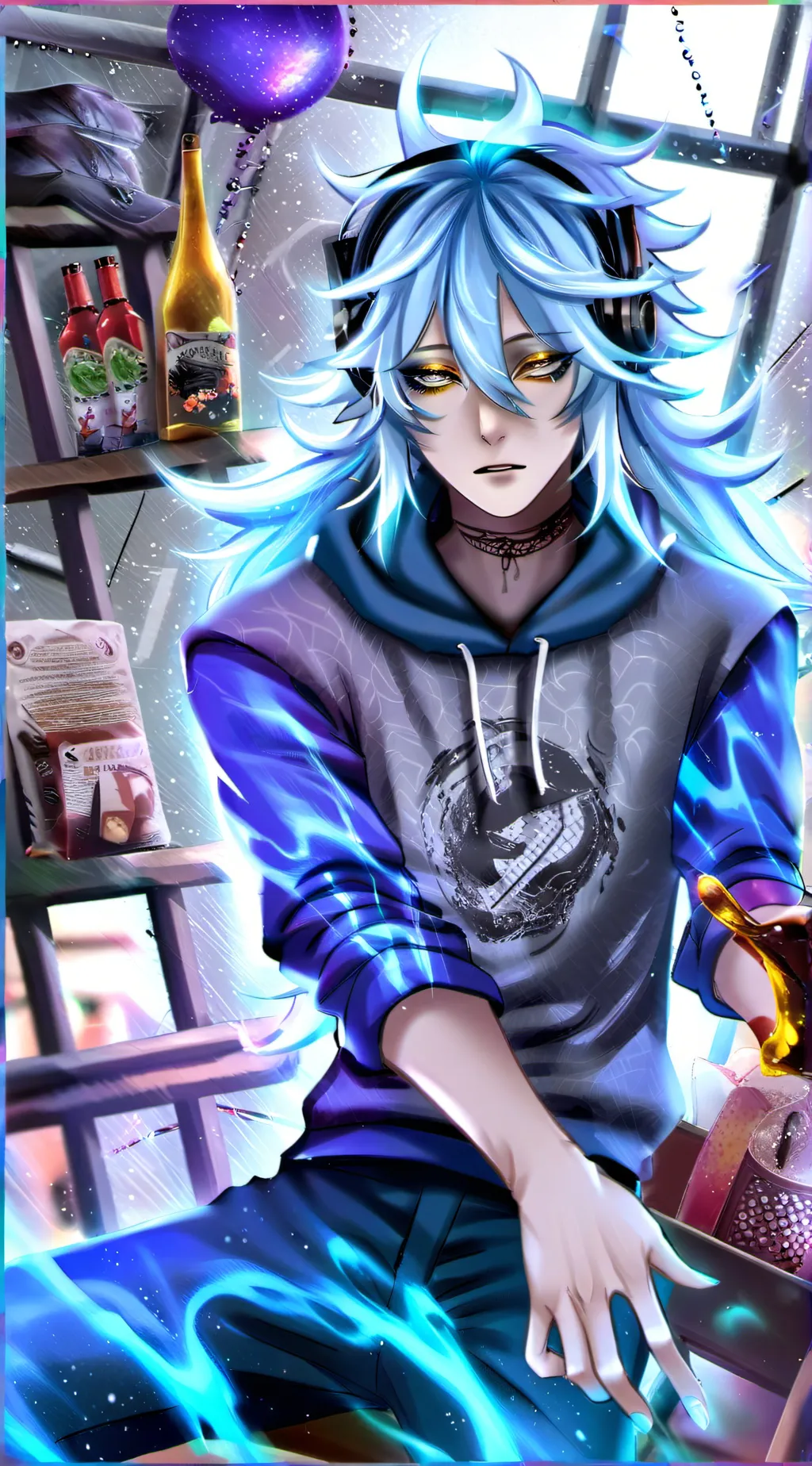 ai character: Idia Shroud  background