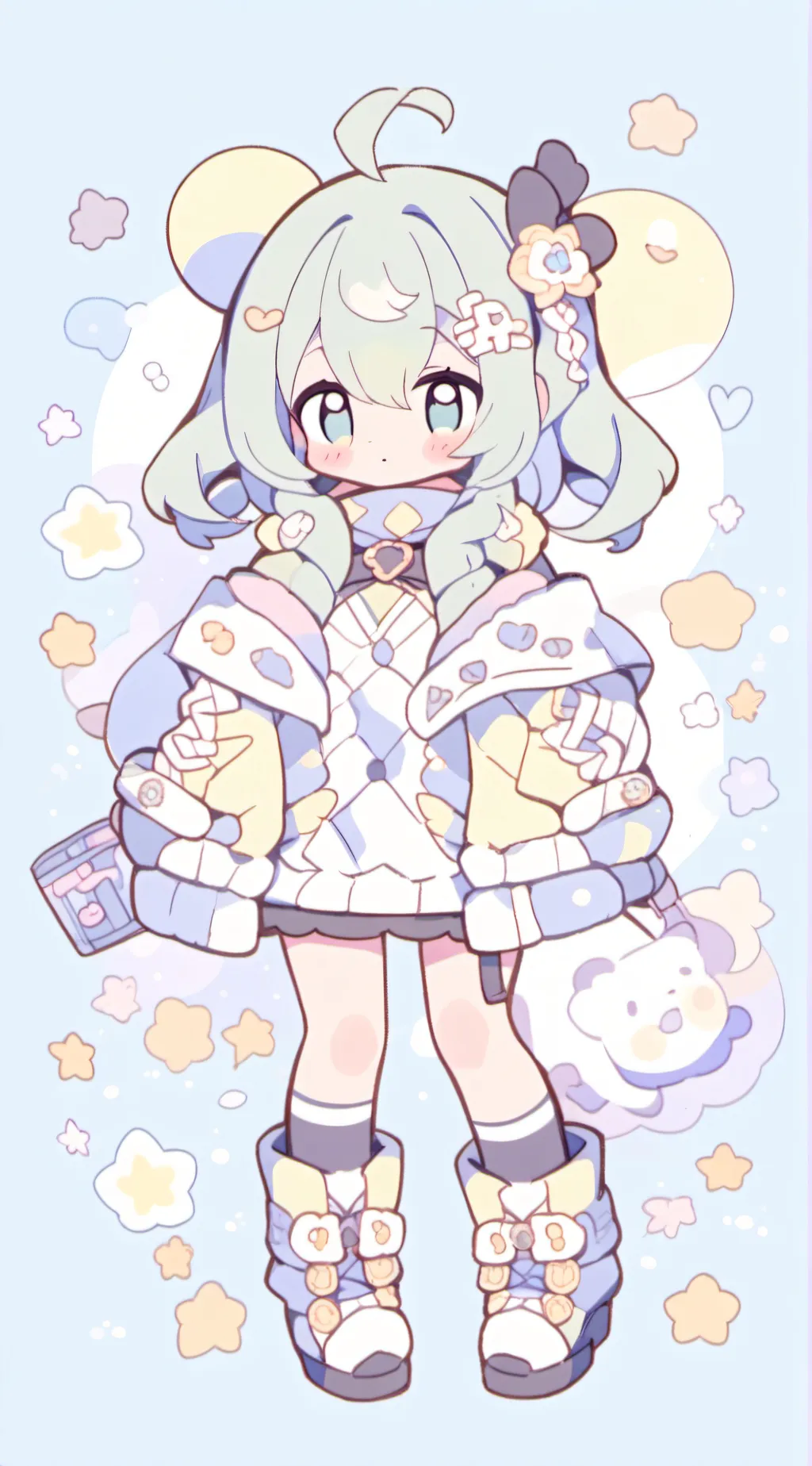 ai character: bubblegum baby background