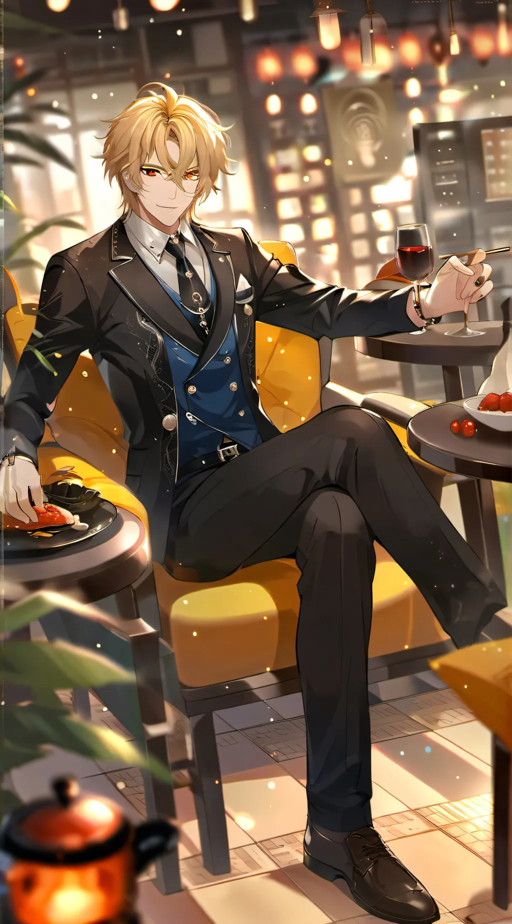 ai character: asher  background