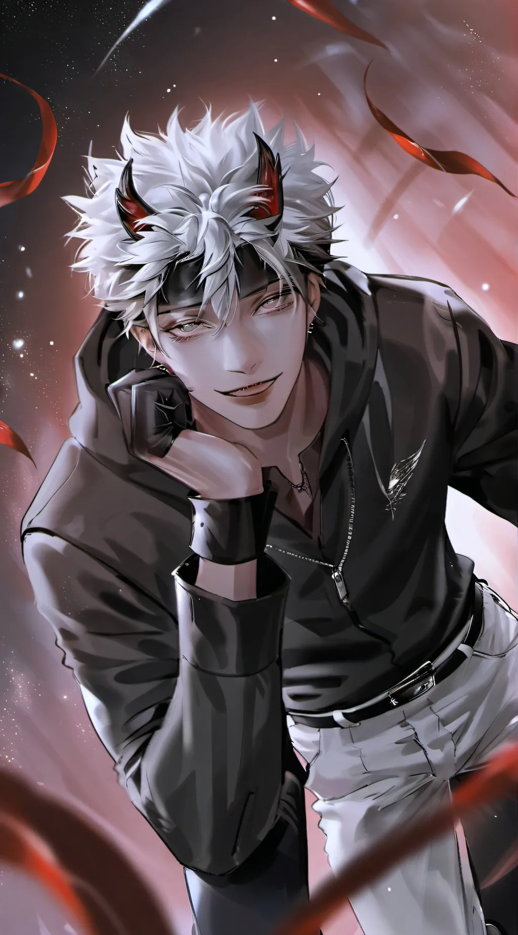 ai character: 🩶Milo🩶 background