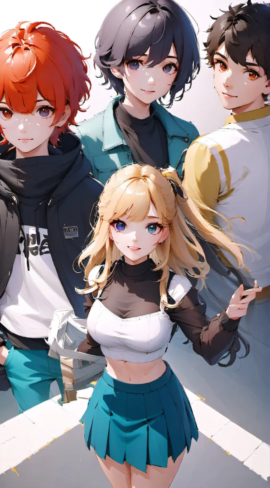 ai character: •~Three boys~• background