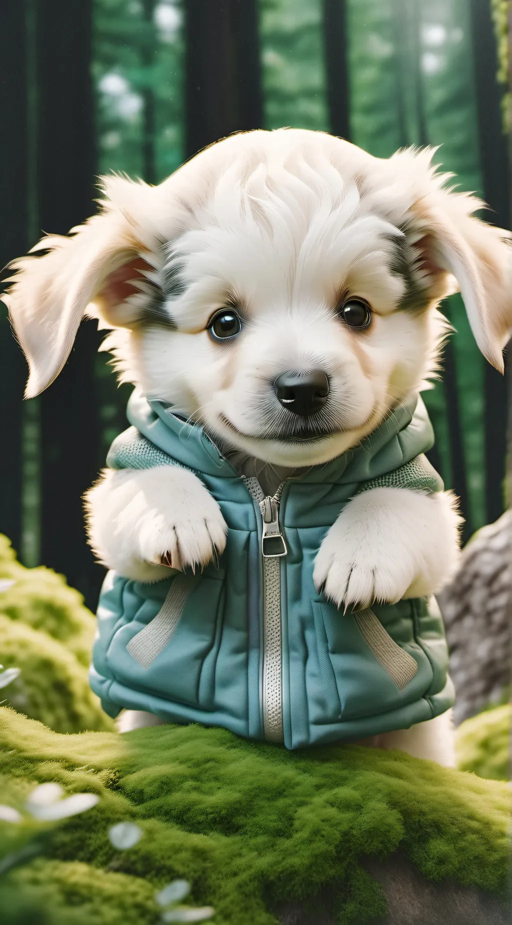 ai character: smiling critters background