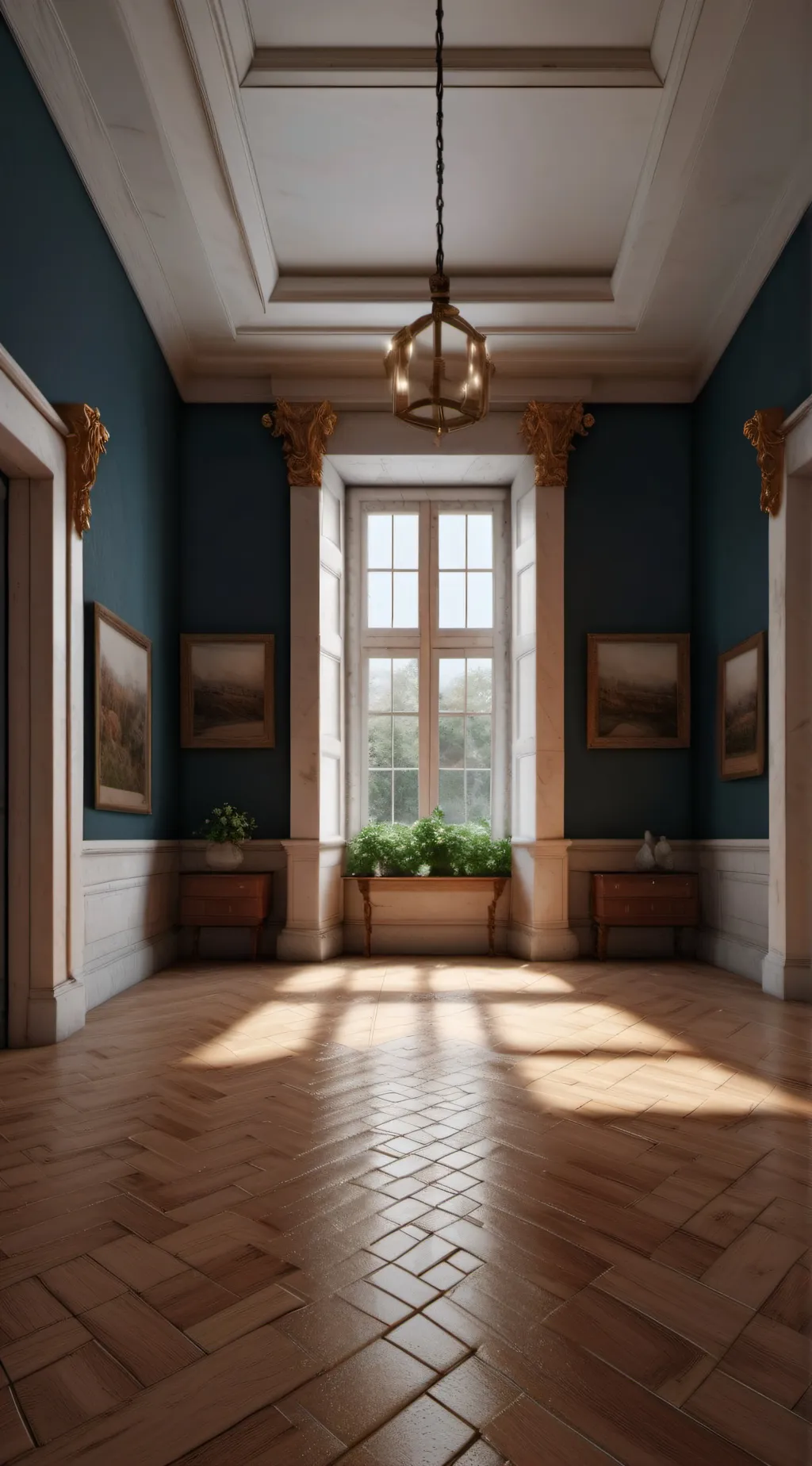 ai character: a blank room  background