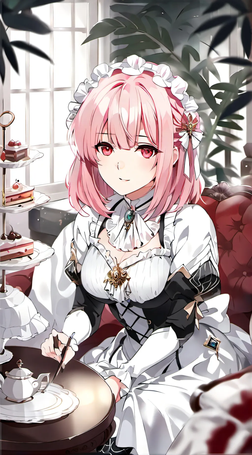 ai character: the fat maid background