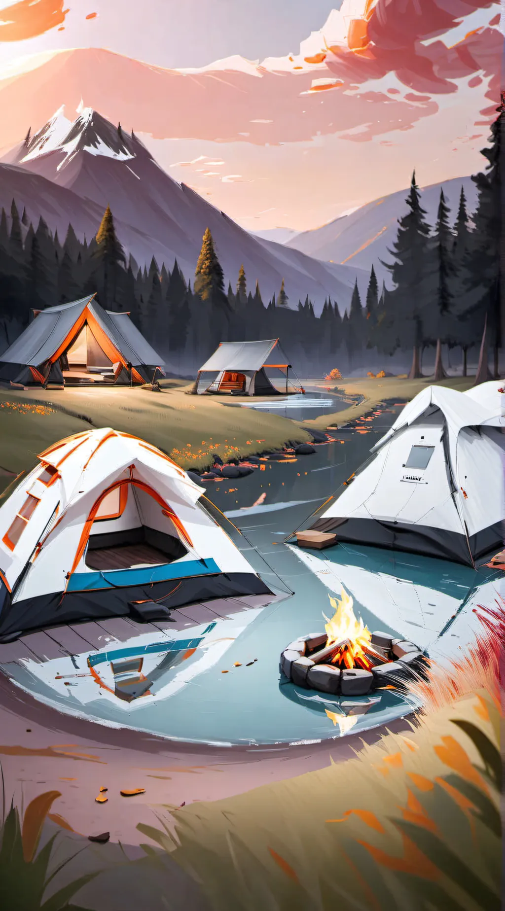 ai character: (creepy campsite) background