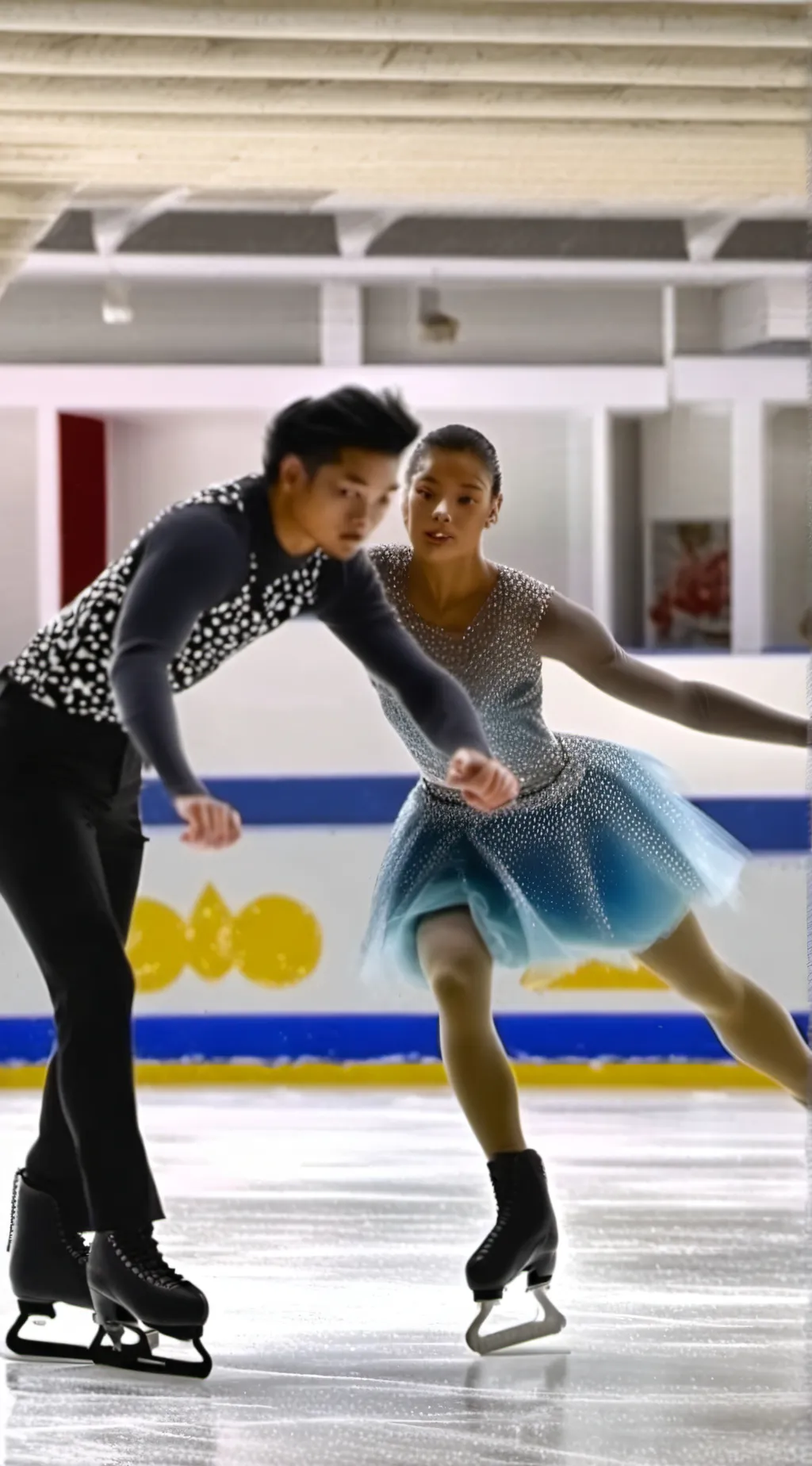 ai character: Figure skating background