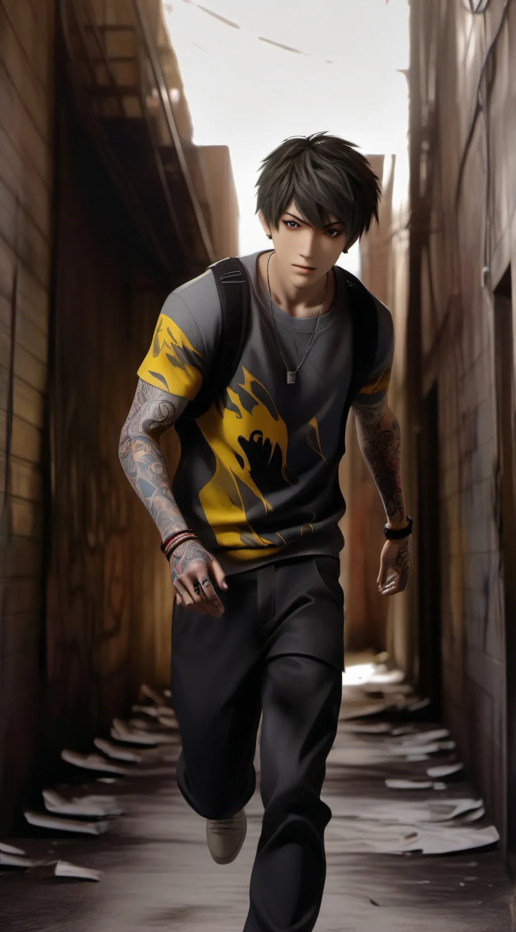 ai character: Runaway background