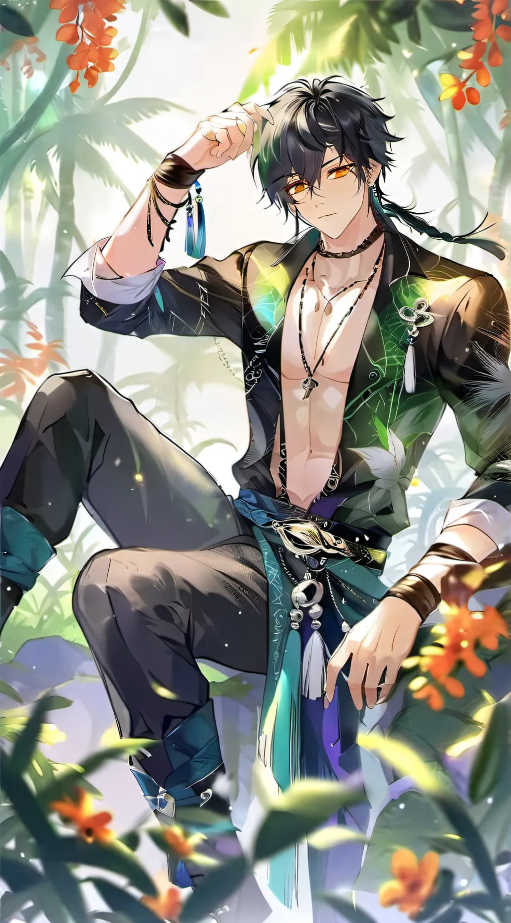 ai character: Gray background