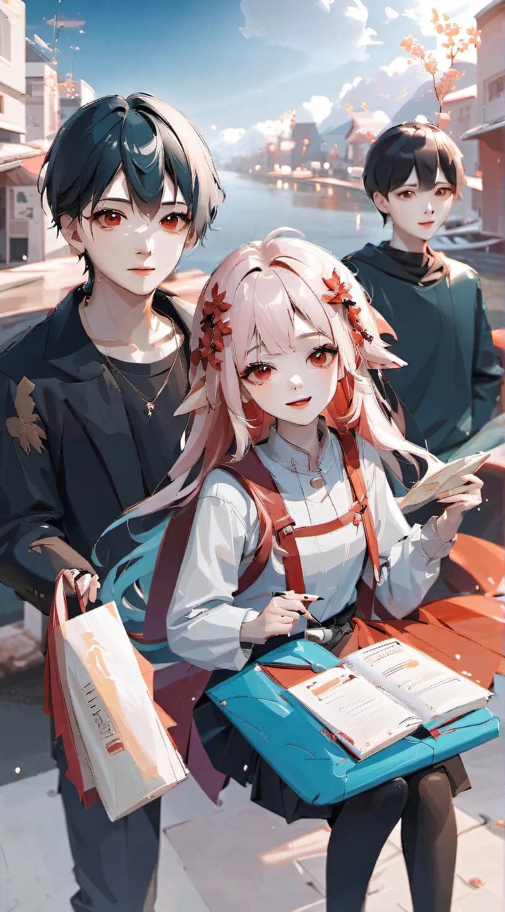 ai character: 2cute boys background