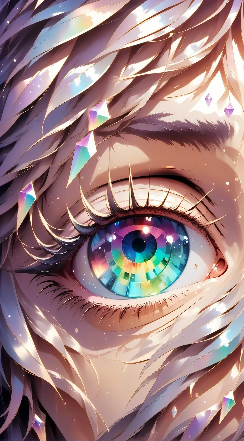 ai character: Eye colour background